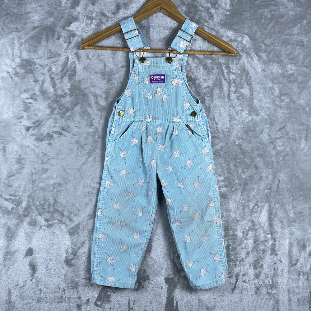 Osh Kosh B'Gosh Corduroy Vestbak Overalls Bibs Sz 3T Toddler Baby Ski Winter